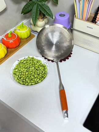 漏勺304不锈钢大笊篱家用厨房过滤网火锅油炸漏网神器饺子捞面勺 #不锈钢大漏勺#大漏勺#捞面勺#厨房好帮手 #实用好物