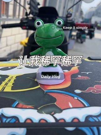 求求你们都别偷哈,刚买的,让我多稀罕几天#车载摇摆青蛙
