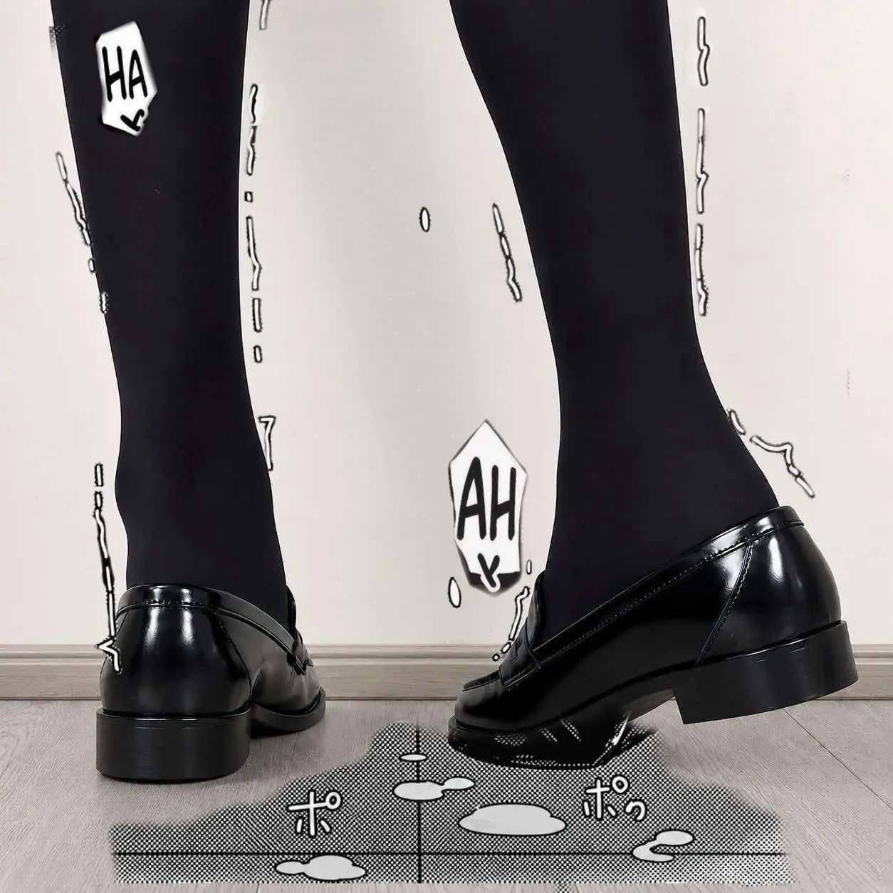 Fixd 黑丝小皮鞋 带了点小巧思。#制服鞋 #驯服高跟鞋 - 抖音