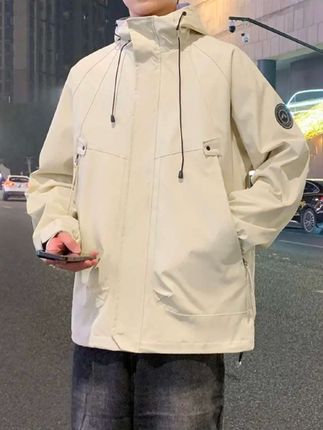 男士春秋连帽冲锋衣#外套穿搭 #男生穿搭 #春秋穿搭 #冲锋衣 #好物天天