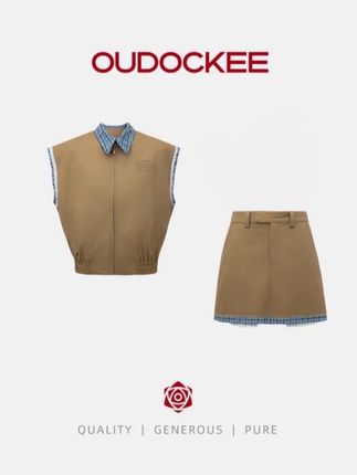 OUDOCKEE 鸥鸥【100棉】miu系套装 马甲半身裙套装 E2503E478T#跟电子闺蜜晒红人秋日穿搭#时尚套装#气质这一块拿捏死死的#休闲风穿搭#好物分享🔥