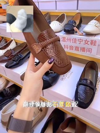 耐磨休闲风极简风秋季方头单鞋百搭低跟春季时尚亮面25-2