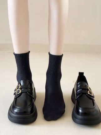 #日常分享 复古英伦风小皮鞋女春季新款玛丽珍学生韩版百搭学院厚底乐福鞋女#同款