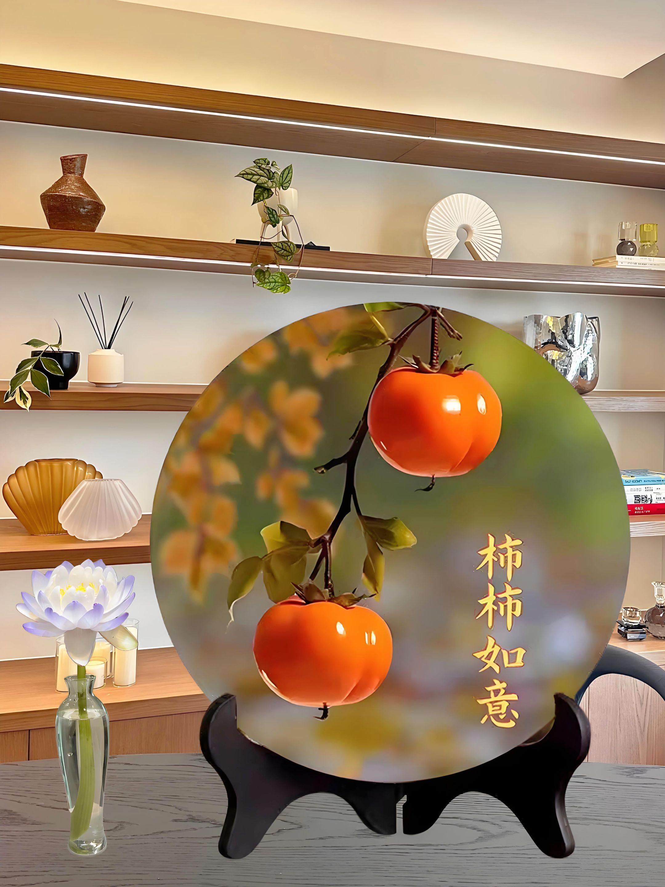 柿柿如意摆件。#柿柿如意摆件#寓意美好