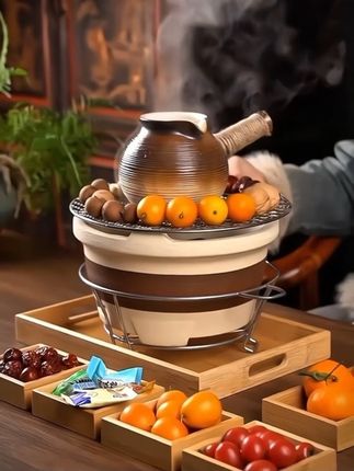 #围炉煮茶 #围炉煮茶套装 #碳火围炉煮茶 #户外打边炉 #老式碳炉
