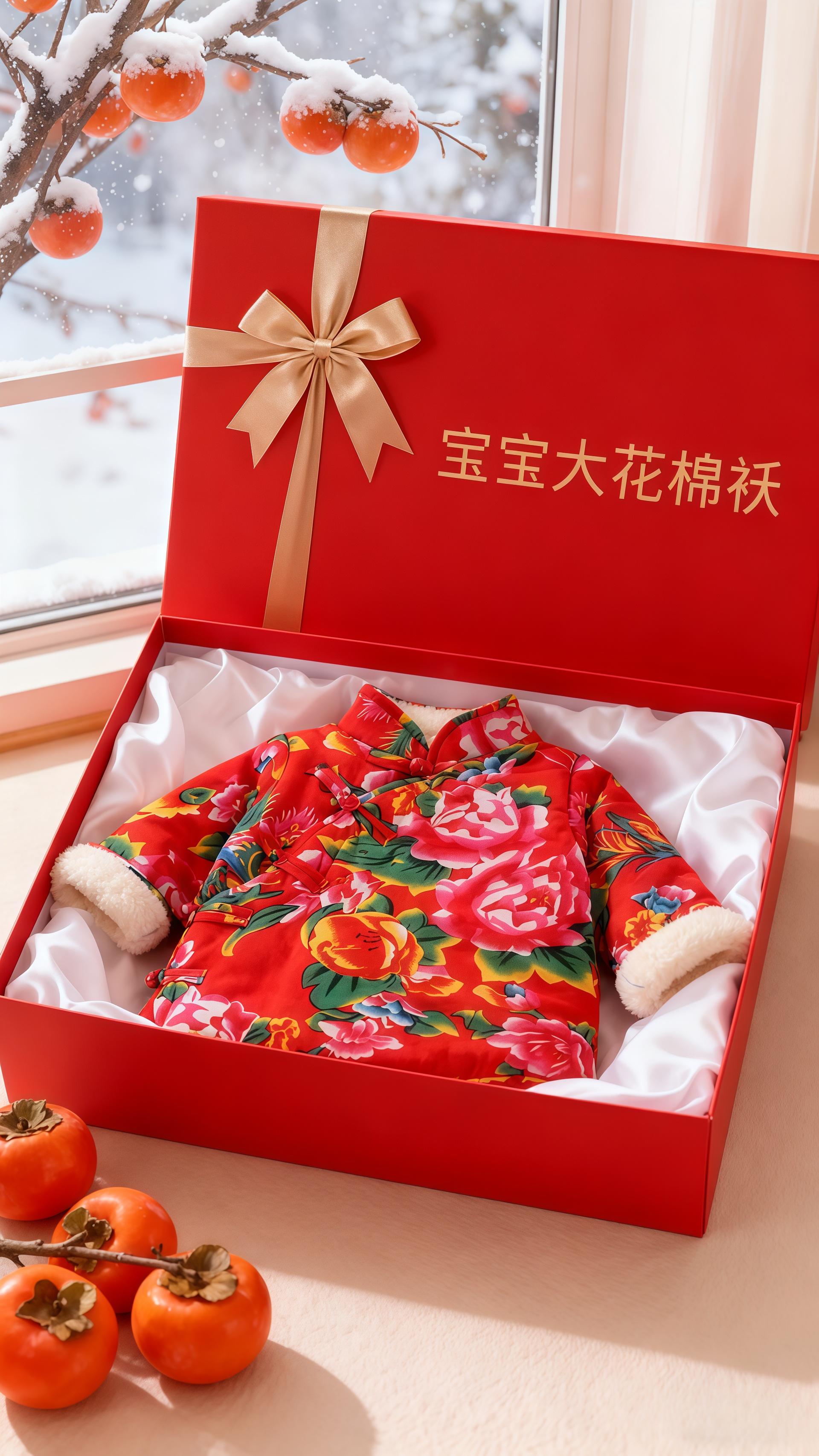 宝宝的大花袄。她裹着花棉袄,像颗会动的年味儿糖,在雪地里跌跌撞撞地长大。原来所谓幸福,就是看她把冬日的冷,都变成了成长的暖。