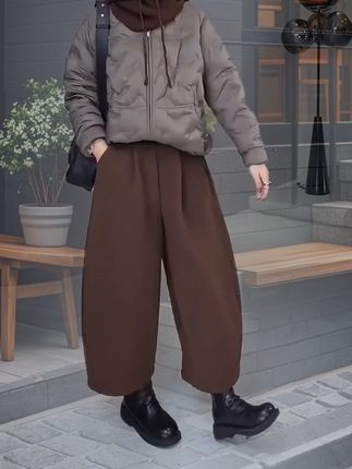 #显高显瘦显腿长 #一眼就爱上的神裤 #毛呢阔腿裤 #秋冬新款#谁穿谁好看