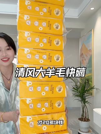 #清风 新出的#wiggle 联名款#挂抽 才20多块钱到手整整10大提,每提都特别壮实,四层加厚的,这谁还买杂牌呀#超便宜超划算 #抽纸
