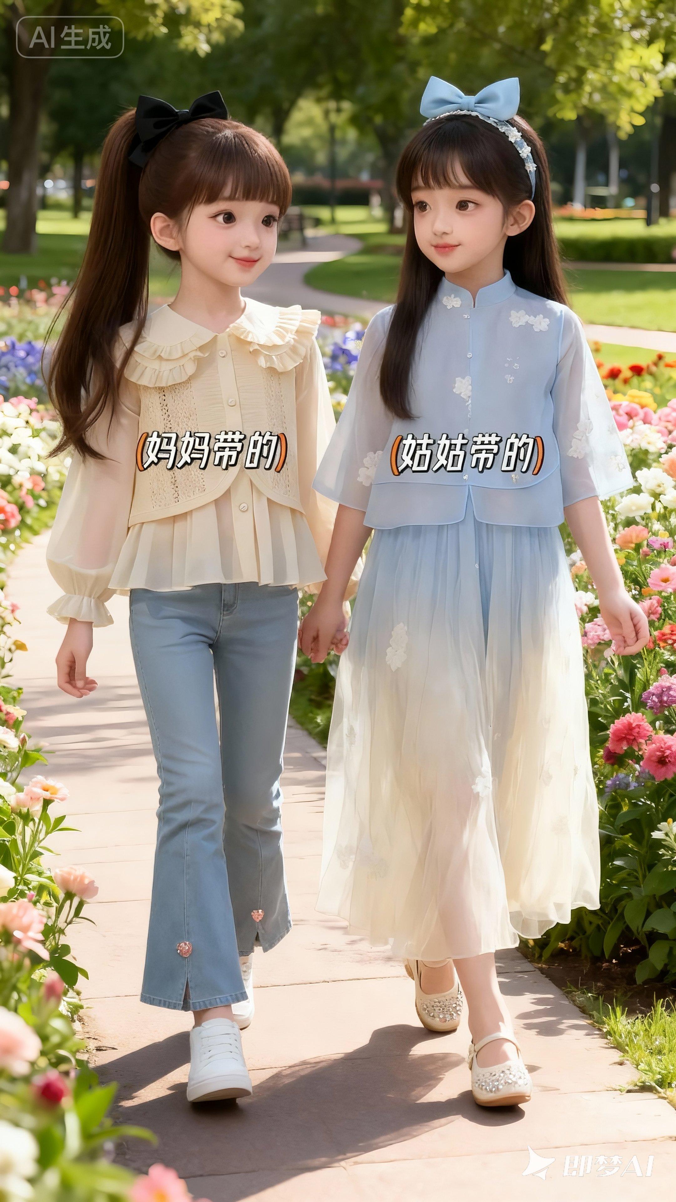 可爱牛仔套装,春秋新宠✨。女童牛仔裤套装春秋新款潮来啦!这款喇叭牛仔裤搭配可爱的娃娃领衬衫,让每个小公主都能展现出时尚与活力!设计独特,假两件的造型既方便又时尚,适合各种场合穿搭。面料柔软舒适,轻松抵御秋季的凉意,给孩子们带来温暖的同时又不失个性。快来为你的小女孩选择一套吧,让她成为最靓的那颗星!#好奇心极强的猫咪盘点 #猫咪幼崽 #宠物鸟类养护 #套装#童装