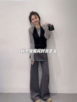 INS风慵懒风时尚套装,好韩好气质啊!#ootd穿搭 #早秋穿搭 #高级感穿搭 #时髦精 #早秋穿搭三分钟出门不是梦