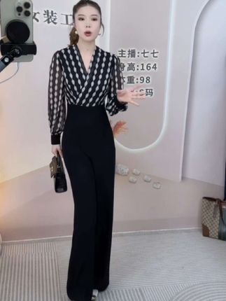 #好物推荐🔥2025年新款女装连体裤显瘦收腰气质时尚百搭长袖连体裤女D3132#穿搭 #显瘦穿搭 #谁穿谁好看 #美出高级感