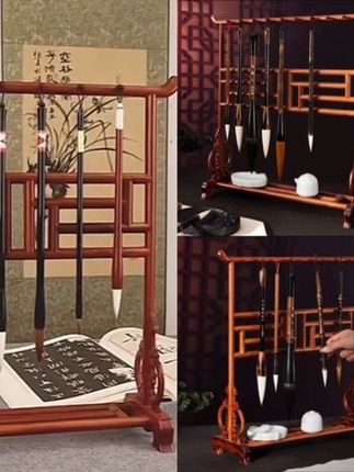 #红木高档大号笔架#笔挂#毛笔架#实木毛笔挂