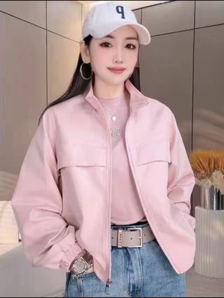 立领冲锋衣外套女2025春秋新款韩版休闲百搭减龄爆款夹克网红:/ 上衣#秋季穿搭 #秋季搭配 #秋季上新 #秋季夹克