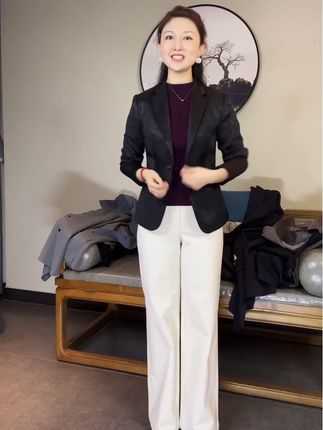 高定西服得到了很多姐妹们的喜爱修身显瘦又提气质 #穿出高级感 #气场全开 #高级感穿搭 #贵族气质 #优雅知性