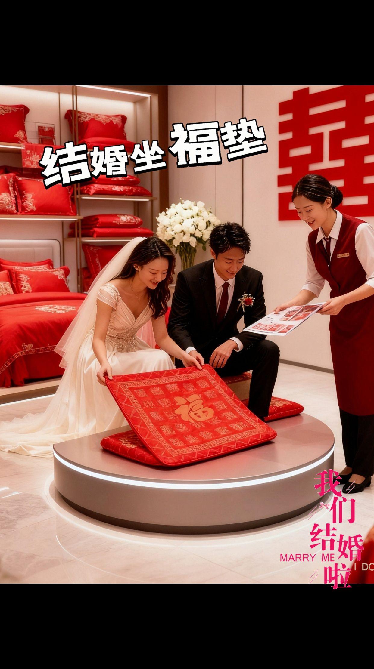 结婚坐福垫不愧是传统婚俗里的“吉祥担当”,选对了不仅格外应景,更能为婚礼添足喜气~ 这款坐福垫甄选正红色贡缎面料,上面精心绣有龙凤呈祥、百年好合的精致纹样,针脚细密工整,色彩鲜亮且不易褪色。尺寸恰到好处,能让新人并肩舒适落座,垫着柔软不硌人,拍照时往婚房床边或喜堂一放,瞬间将仪式感拉满。 无论是遵循“坐福”讨吉利的老习俗,还是作为婚庆布置的点睛单品,都格外合适。搭配同系列的红盖头、喜字贴,一套配齐更省心,让新婚的每一个细节都透着浓浓的喜庆与圆满~ #备婚好物分享 #坐福垫 #婚庆用品 #结婚习俗 #结婚坐福被