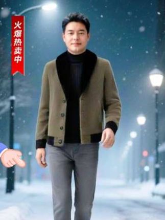 #加绒加厚呢子大衣 #冬季必备 #型男必备 #保暖又好看 #戴墨镜的大叔时尚推荐