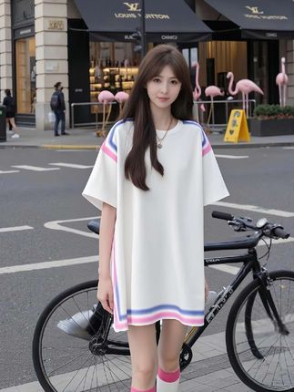 大码胖mm纯棉短袖T恤女夏季新款韩版宽松百搭简约休闲半袖上衣潮