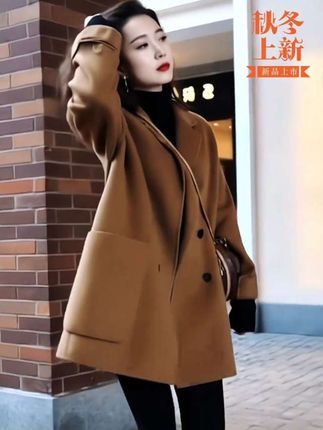 2025新款高级感大码西装式呢子大衣秋冬胖mm赫本风毛呢外套女上衣#高级感穿搭 #秋冬新款 #优雅气质 @抖加🔥上热门🔥dou+🔥热点宝 @Dou抖音流量扶持 @Dou+抖爸爸巨量热点