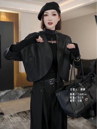 精致感 设计感 版型 酷飒感通通拉满的皮衣#显高显瘦显气质 #早秋穿搭 #酷飒穿搭 #原创设计师品牌女装 #气质穿搭