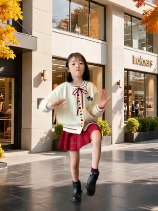 #抖音玩法达人中心 #女童秋季学院风针织衫2025春秋新款儿童洋气女大童秋装小香风毛衣#童装搭配每日更新 #高品质童装 #生女儿就要这样穿 #潮童穿搭
