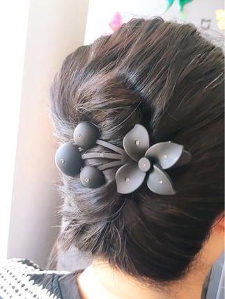 花朵盘发夹子#鸭嘴夹#盘发#夏天