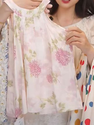 {亲子装}#网红版#度假风#冰凉透气#背心裙薄款百搭