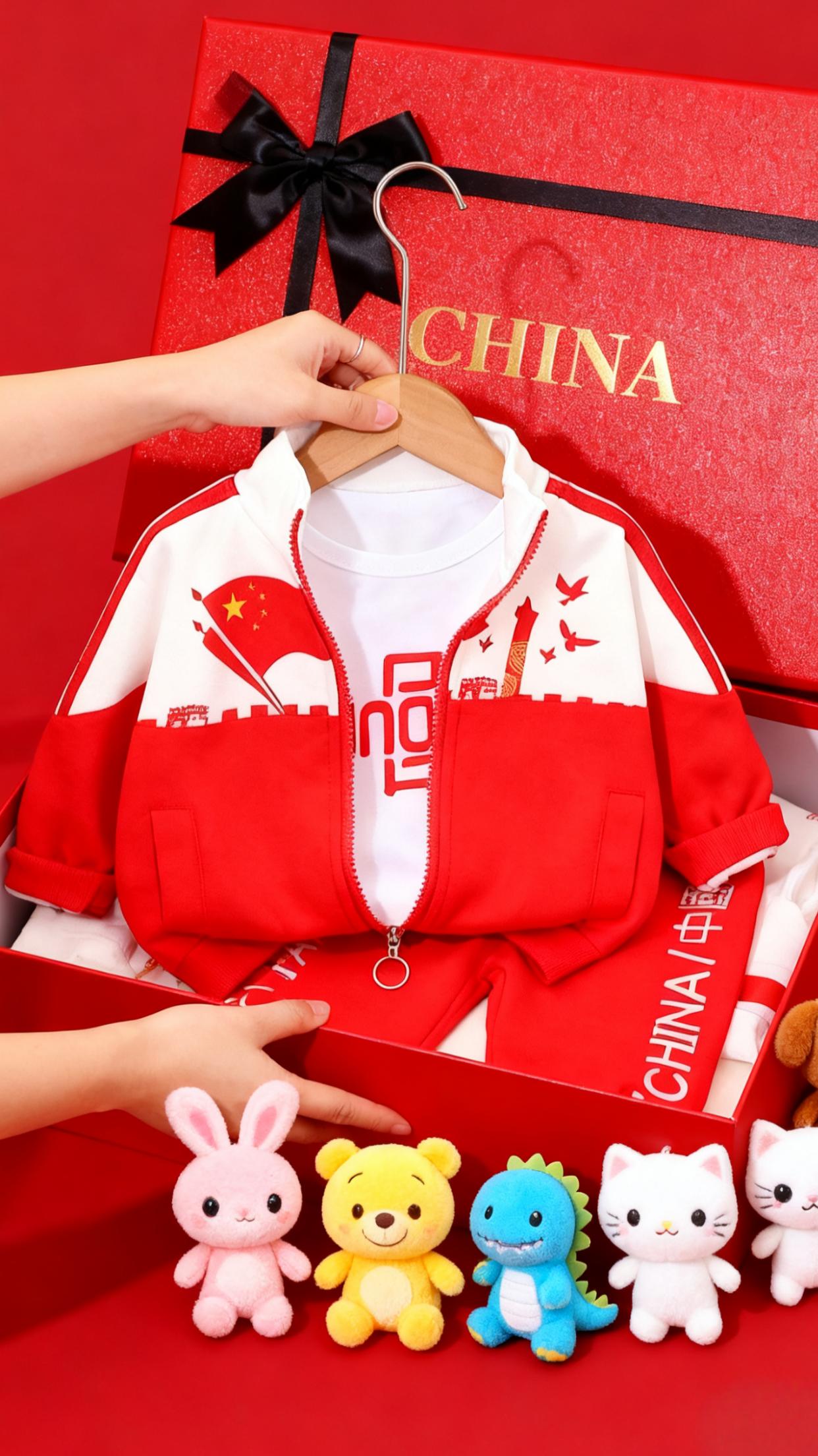 宝宝的衣柜需要点“中国红”!萌娃穿上秒变最靓风景线~#新款 #萌娃穿搭 #童装上新 #潮童穿搭 #高品质童装