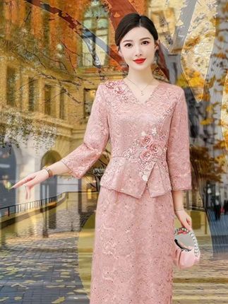 #春秋新款#喜妈妈婚宴礼服#美出高级感 #谁穿谁漂亮 #穿搭