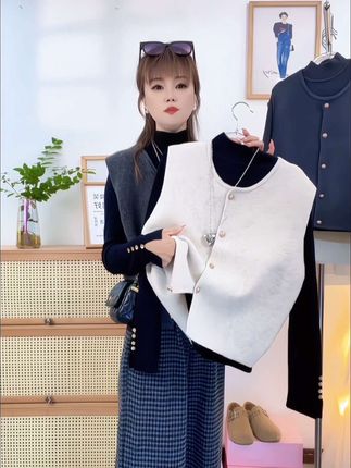 【现货】2025早秋简约风冬季女学院风保暖毛针织衫韩版毛衣女马甲is#谁穿谁好看 #面料柔软舒适 #韩系穿搭 #秋季穿搭 #好物推荐
