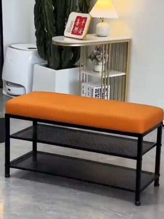 猫抓皮入户换鞋凳轻奢家门口鞋柜简易可坐鞋柜简易楼道鞋柜 #换鞋凳鞋柜 #换鞋凳#鞋架 #软包换鞋凳