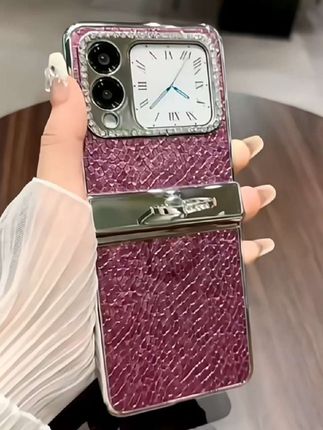 高级感电镀镶钻素皮蛇纹手机壳折叠屏中轴铰链指环超薄防摔全包保护套#手机壳 #手机壳推荐 #防摔手机壳 #爆款手机壳 #保护套