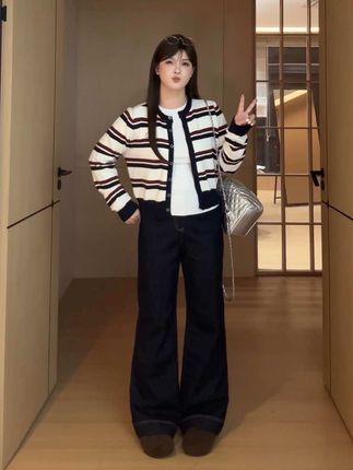 裤子版型选对对胖女生的改变有多大? #显瘦穿搭 #微胖穿搭 #如何通过穿搭摆脱路人感 #秋季不露腿穿搭