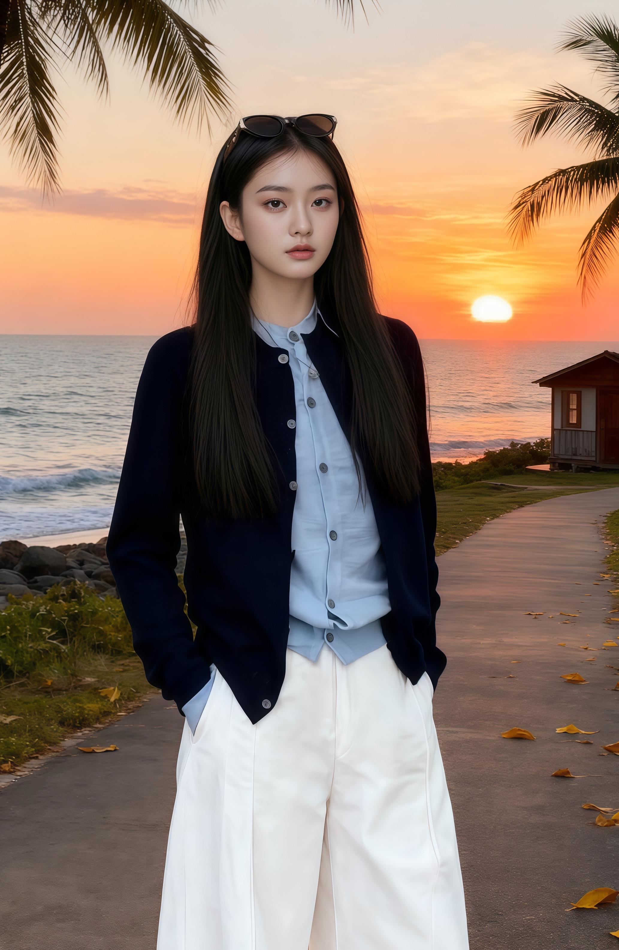 #温柔穿搭 #出游穿搭 #人生最好的作品就是♡自己♡ #极简穿搭 少女风格:洋气设计一眼心动,满屏青春气息超吸睛假两件设计:自带层次感超显巧思,时尚感直接拉满舒适针织:软乎乎材质超亲肤,贴身穿也无束缚感 韩系配色:藏蓝撞天蓝温柔又出挑,随便搭都很时髦初秋必备:适配通勤、约会等多场合,轻松搭出好造型