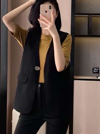 西装马甲#高级感穿搭 #气质范 #休闲舒适 #甜美穿搭 #随意搭配