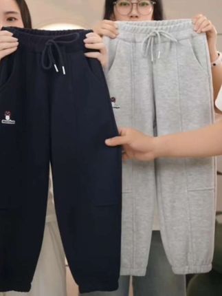 羊毛蚕丝裤,时尚休闲,小菲特女童冬装加厚长裤中大童保暖卫衣儿童加绒束脚裤#时尚潮流穿搭 #潮流时尚穿搭 #时尚休闲穿搭