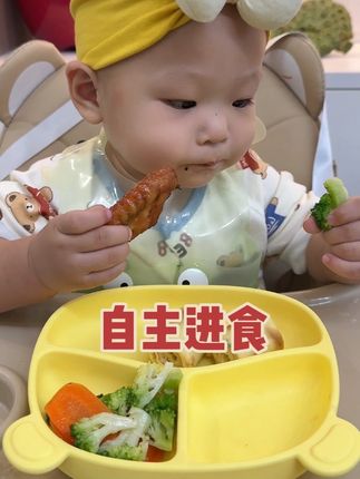 11个月小孩沉浸式自主进食#干饭宝宝#宝宝吃饭#人类幼崽