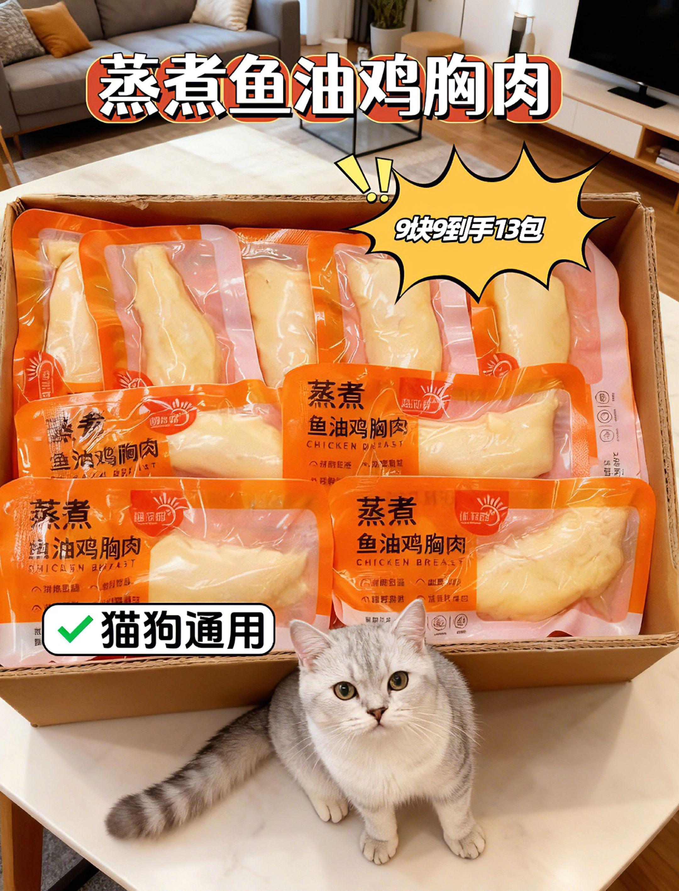 谁懂啊!给猫买对零食真的能省超多事!这款蒸煮鸡胸肉不用洗不用煮,拆开就能喂,肉质不柴还带鱼油香,我家猫每次都光盘,高蛋白补营养,两个月以上就能吃,最近活动价囤货超划算,铲屎官们快冲!#萌宠好物 #宠物零食 #科学养宠攻略 #养猫人 #养狗人