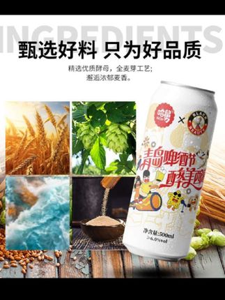 黑美人14°P青岛啤酒节联名款精酿德式小麦白啤酒500ml*12罐整箱装#白啤 #啤酒 #精酿啤酒 #好酒推荐 #白啤酒