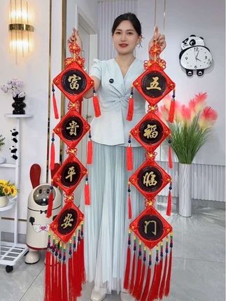 太好看了,价格也便宜#家居好物 #福到我家 #桃木中国结 #美观实用 #挂饰挂件