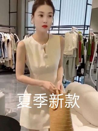 2025年夏季网红新款小个子连衣裙女千金风气质高级时尚显瘦A字裙