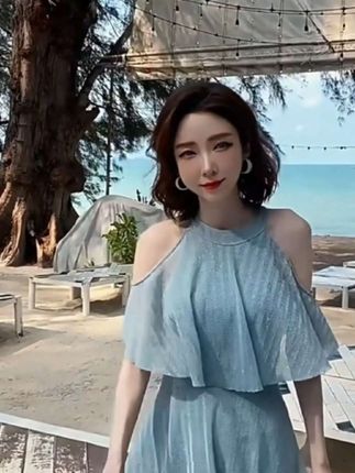 新款泳衣女连体裙式遮肉显瘦保守高级感大码游泳衣泡温泉海边度假泳装#泳衣推荐显瘦遮肉