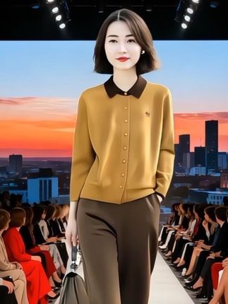 超好看穿搭针织衫撞色翻领上衣气质套装2025春秋长袖阔腿裤两件套#套装#森系少女感穿搭 #早秋高智感职场穿搭#早秋贵气感穿搭#初秋一周不重样穿搭 @抖音小助手 @DOU+小助手 @抖加🔥上热门🔥dou+🔥热点宝