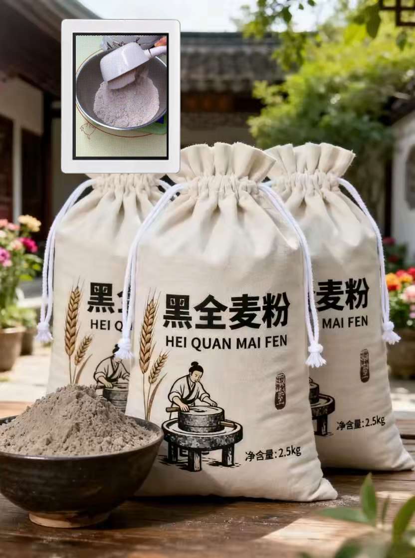 黑全麦面粉。#黑全麦面粉#粗粮#粗粮细作# 全麦面粉做什么好吃#快来分享你的美食心得@DOU+上热门