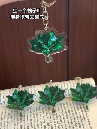 挂一个柚子叶随身携带去晦气,把坏运气和小人通通赶走#柚子叶 #去晦气 #好运 #挂件 #饰品分享