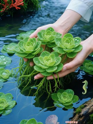 水芙蓉水草!鱼缸造景神器来啦~   看这水芙蓉!叶片嫩绿水润,浮在水面像小荷叶,根须垂在水里轻飘飘的,鱼游过都爱绕着转~   新手也能养!不用埋底砂,丢水里就活,还能净化水质、遮阴挡光。不管是裸缸还是造景缸,放几棵立马有生机~#水草造景 #养鱼日记 #水芙蓉 #鱼缸里的大自然 #养个很新的宠物 @上热门🔥🔥🔥