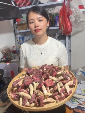 口感很嫩#野生菌 #快来一起尝个鲜 #河南红菇