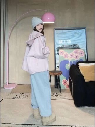 紫藤物语#ootd穿搭 #大码搭配 #双面呢外套 #品质女装 #秋冬穿搭