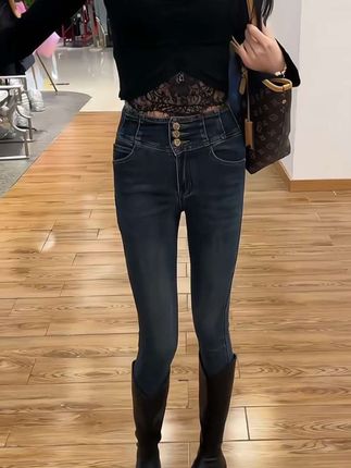 #牛仔裤穿搭 #小脚裤#铅笔裤#显高显瘦显腿长 #谁穿谁好看