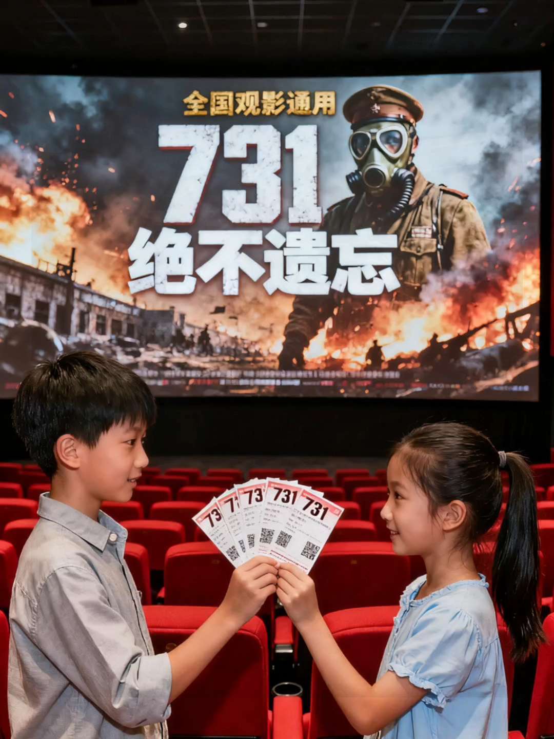 勿忘国耻 铭记历史 吾辈自强#勿忘历史吾辈自强 #勿忘历史#宣传正能量 #电影731将在全球多地上映电影731揭开恶魔的面具