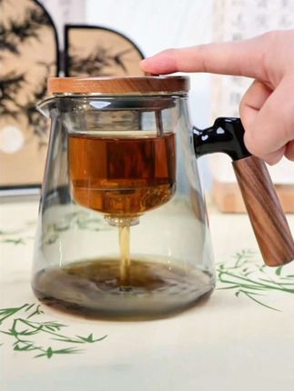 #创作灵感 飘逸杯泡茶壶一键茶水分离办公家甲泡茶神器飘逸玻璃茶壶茶具器物之美#高硼硅玻璃#茶水分离杯#玻璃茶壶#茶具 #茶具好物推荐